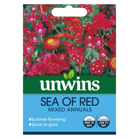 Unwins Unwins Sea of Red Mixed Annuals Seeds - front