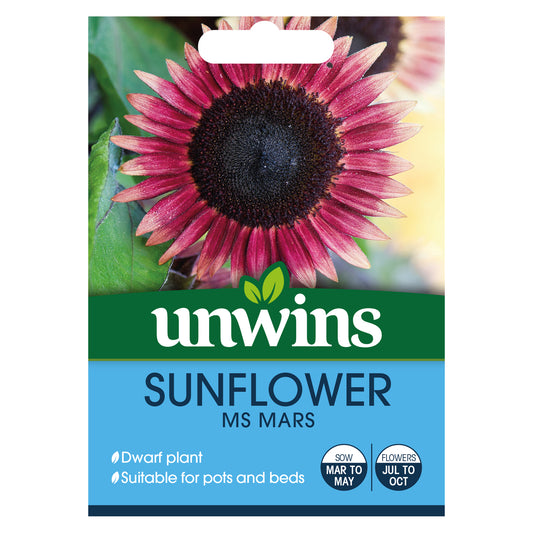 Unwins Sunflower Ms Mars Seeds - front
