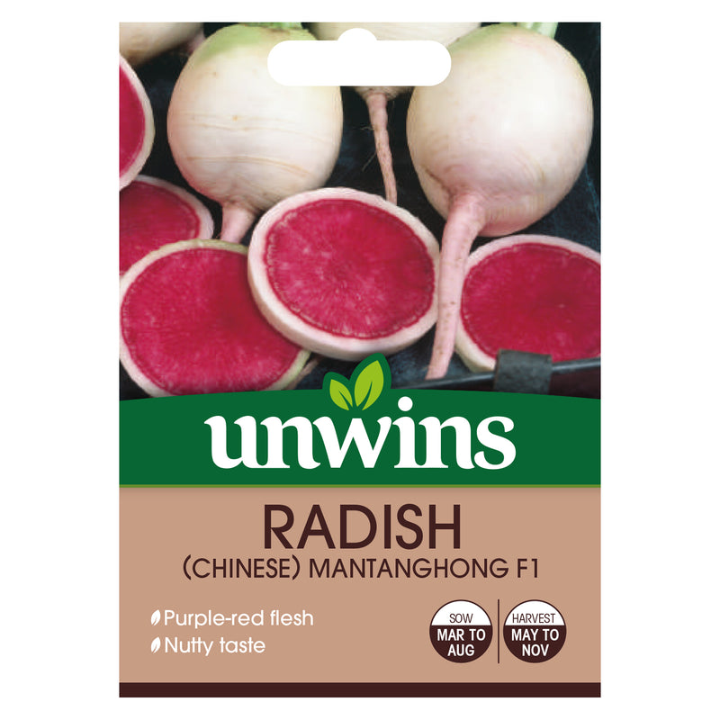 Unwins Chinese Radish Mantanghong F1 Seeds