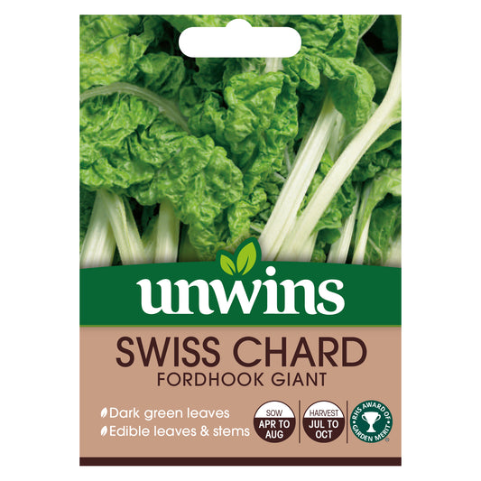 Unwins Swiss Chard Fordhook Giant Seeds - front