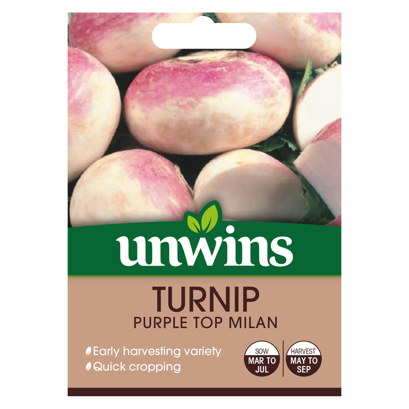Unwins Turnip Purple Top Milan Seeds