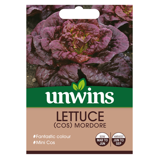 Unwins Cos Lettuce Mordore Seeds - front