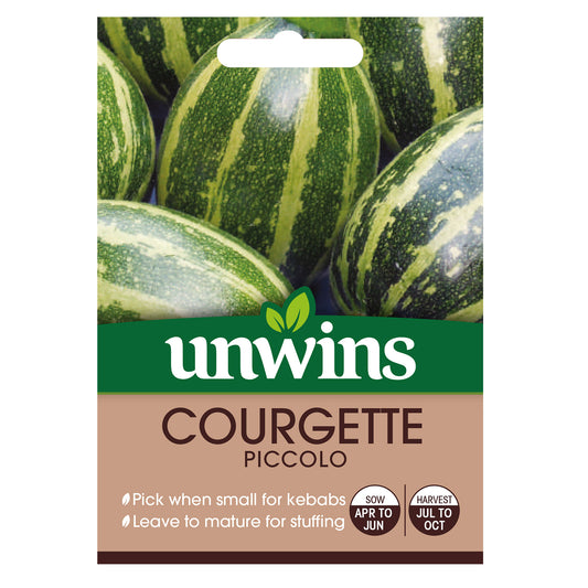Unwins Courgette Piccolo Seeds - front