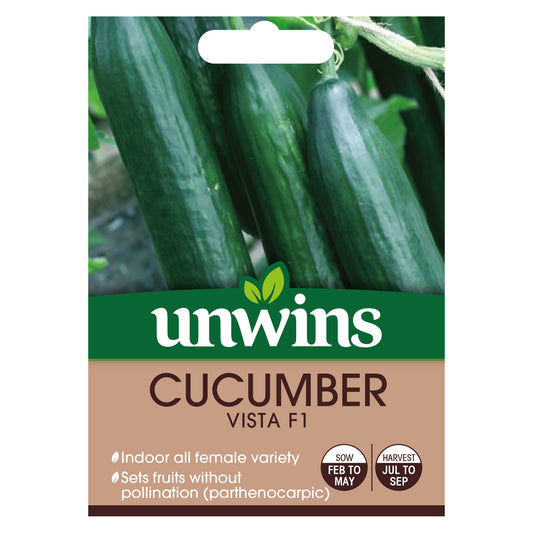 Unwins Cucumber Vista F1 Seeds - front