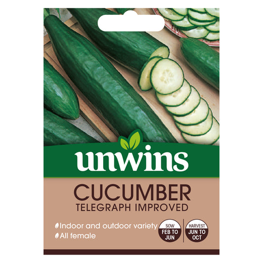Unwins Cucumber Telegraph Improved Seeds - front