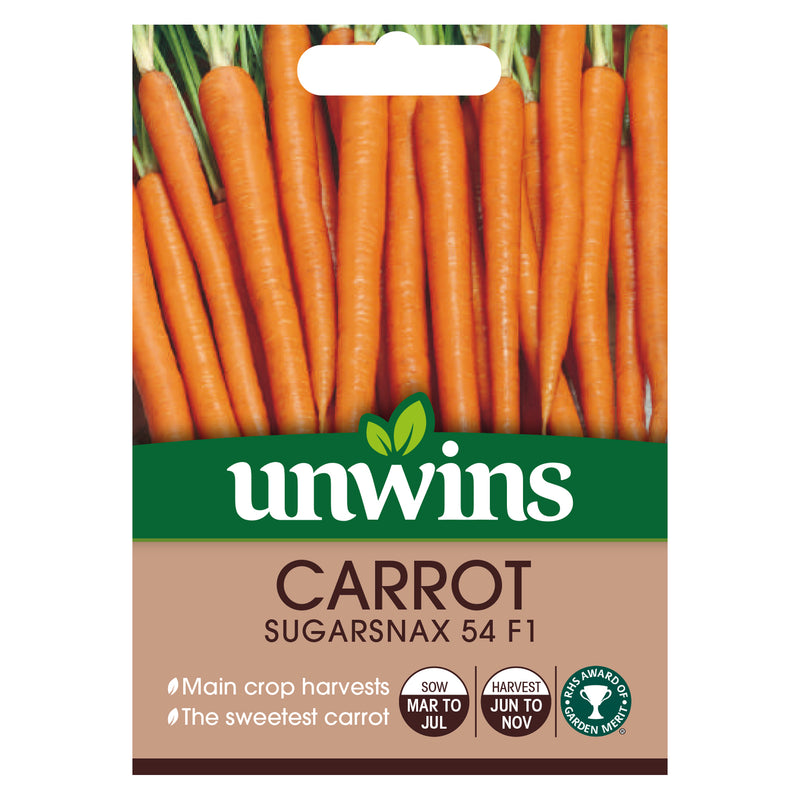 Unwins Carrot Sugarsnax 54 F1 Seeds