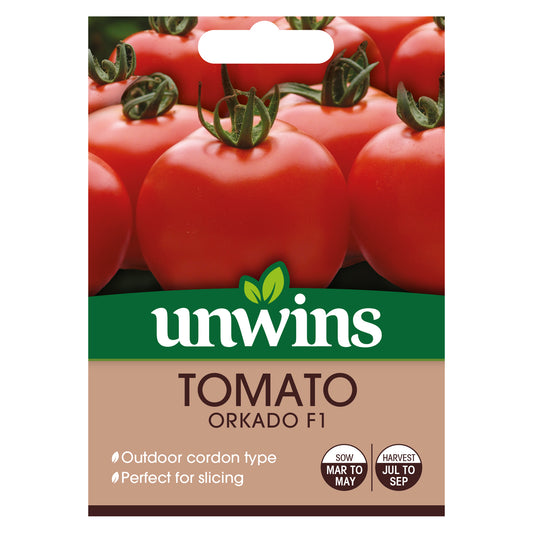 Unwins Round Tomato Orkado F1 Seeds - front