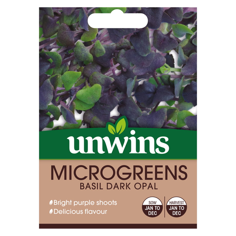 Unwins MicroGreens Basil Dark Opal Seeds