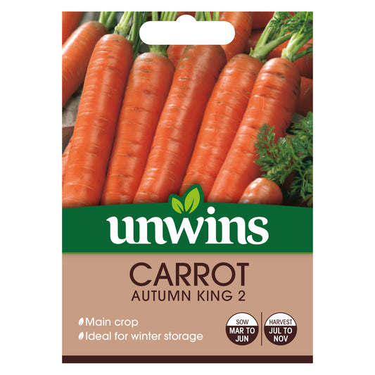 Unwins Carrot Autumn King 2 Seeds front of pack