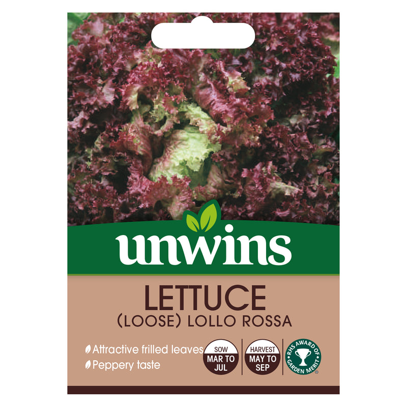 Unwins Loose Lettuce Lollo Rossa Seeds