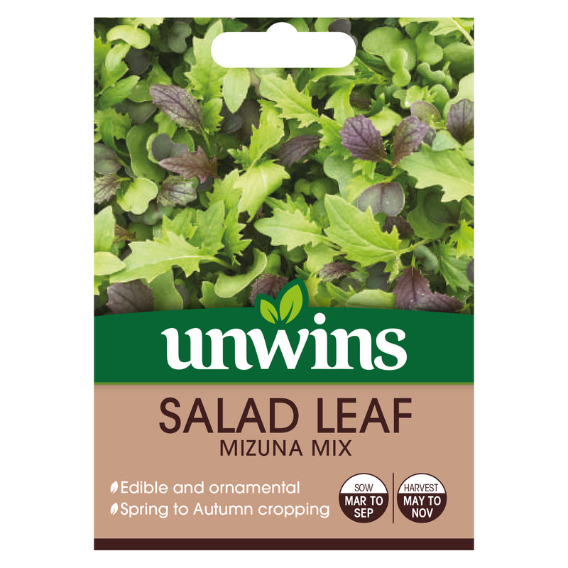 Unwins Salad Leaf Mizuna Mix Seeds