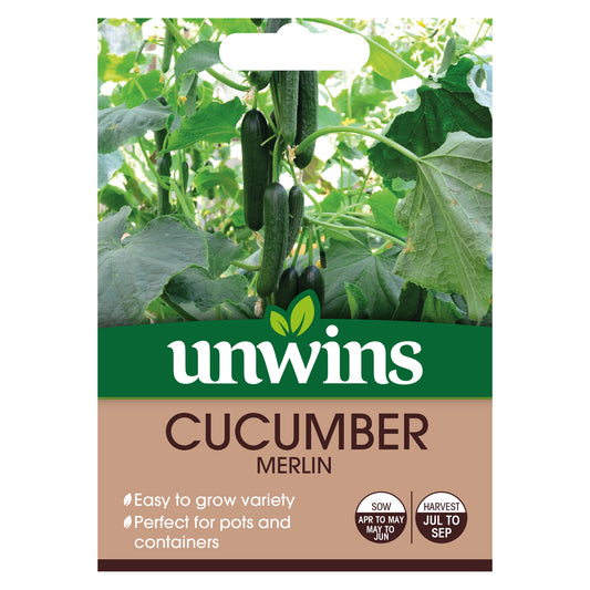 Unwins Cucumber Merlin Seeds - front