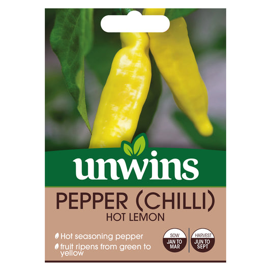 Unwins Chilli Pepper Hot Lemon Seeds - front
