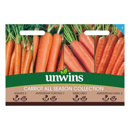 Unwins Carrot All Season Collection Pack Seeds front of pack