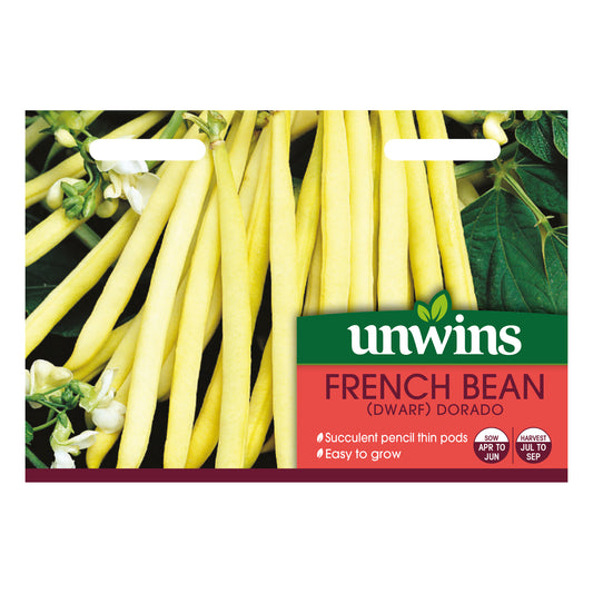 Unwins Dwarf French Bean Dorado Seeds - front