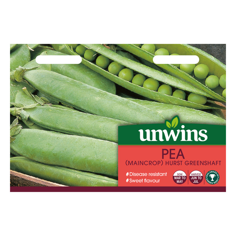 Unwins Maincrop Pea Hurst Greenshaft Seeds