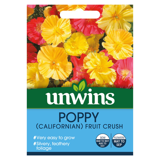 Unwins Californian Poppy Fruit Crush Seeds - front