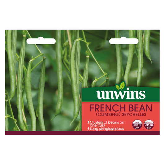 Unwins Climbing French Bean Seychelles Seeds - front