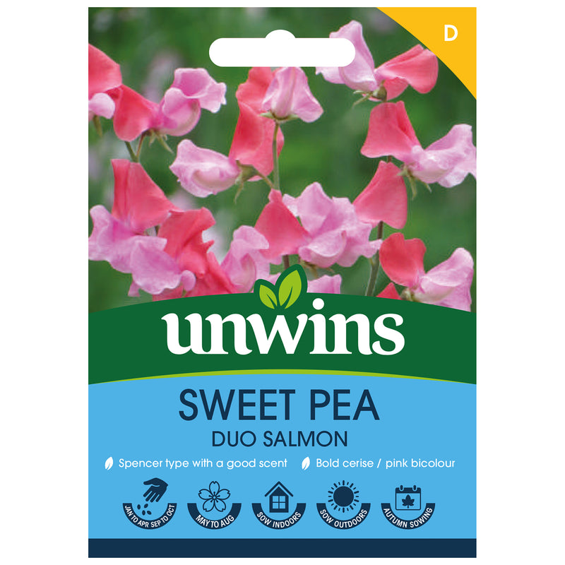 Unwins Sweet Pea Duo Salmon Seeds