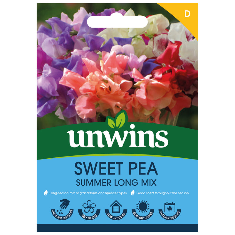 Unwins Sweet Pea Summer Long Mix Seeds