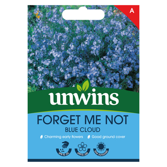 Unwins Forget Me Not Blue Cloud Seeds front of pack