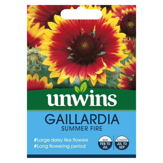 Unwins Gaillardia Summer Fire Seeds front