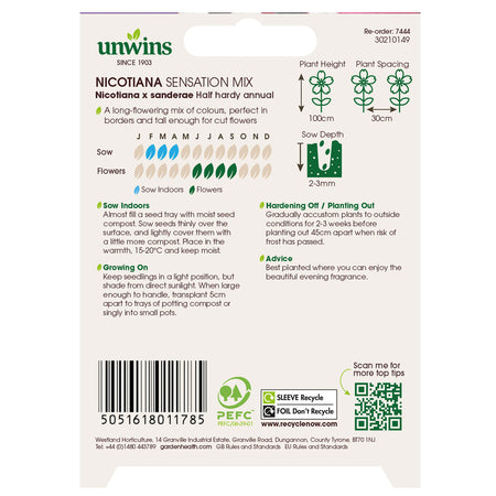 Unwins Nicotiana Sensation Mix Seeds