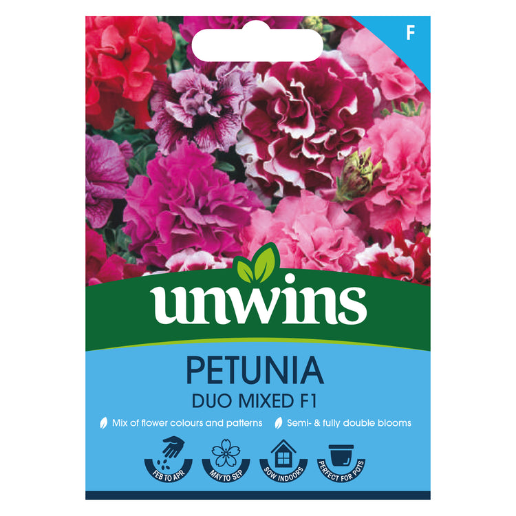 Unwins Petunia Duo Mixed F1 Seeds