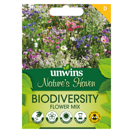 Nature's Haven Biodiversity Flower Mix Seeds front
