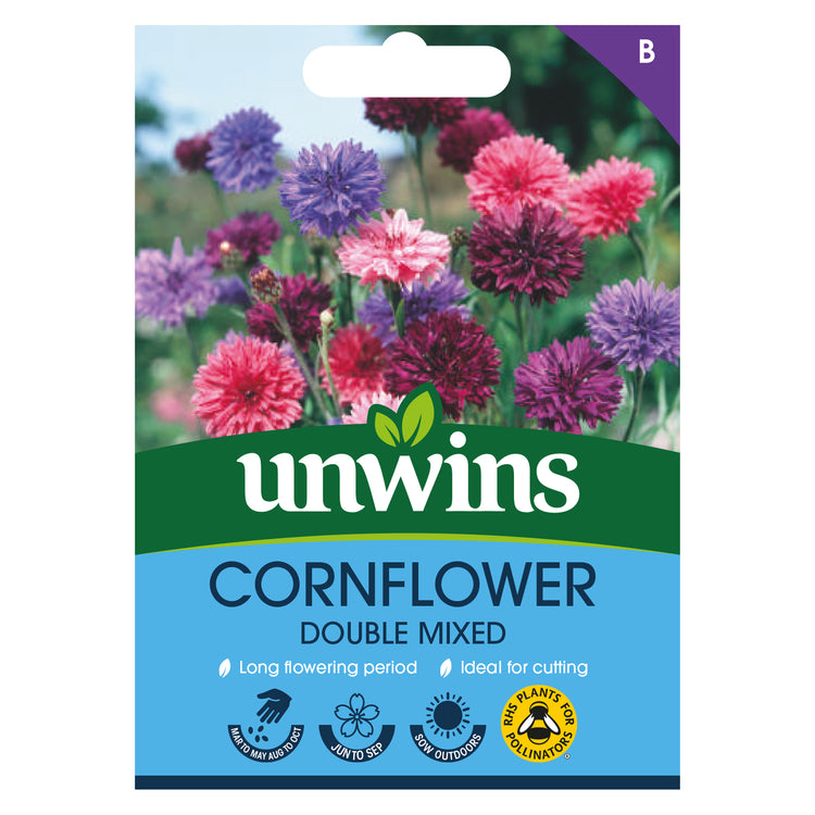 Unwins Cornflower Double Mixed Seeds