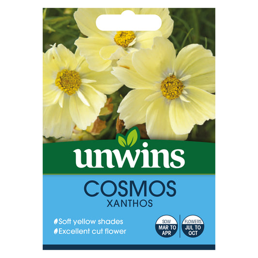 Unwins Cosmos Xanthos Seeds front of pack