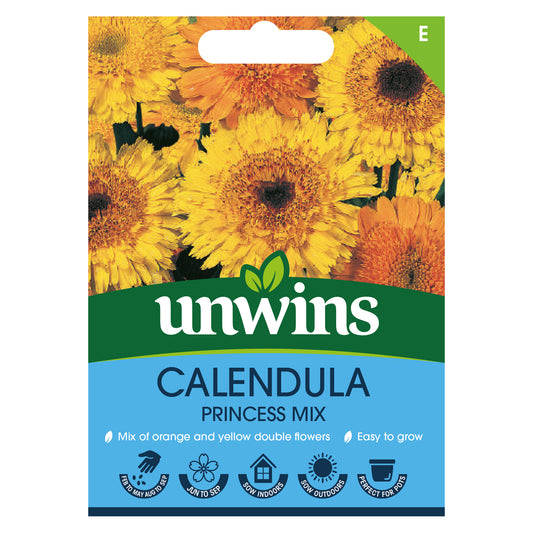 Unwins Calendula Princess Mix Seeds Front