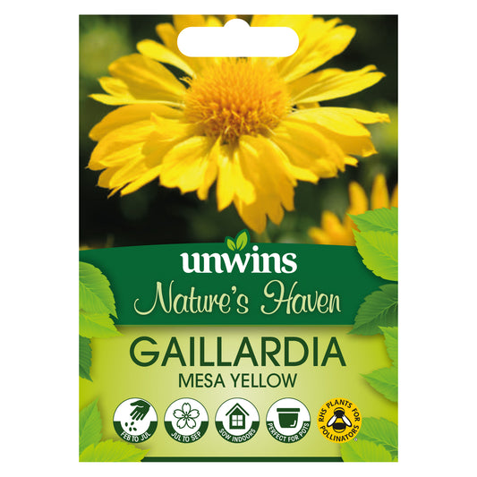 Nature's Haven Gaillardia Mesa Yellow Seeds front of pack