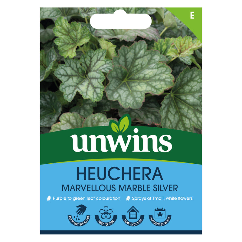 Unwins Heuchera Marvellous Marble Silver Seeds