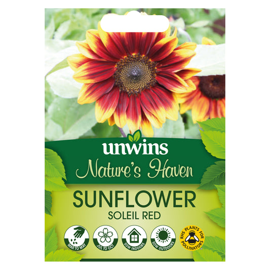 Nature's Haven Sunflower Soleil Red Seeds front of pack