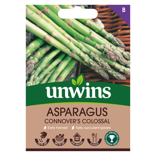 Unwins Asparagus Connover's Colossal Seeds Front