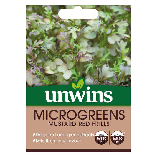 Unwins MicroGreens Mustard Red Frills Seeds
