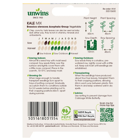 Unwins Kale Mix Seeds