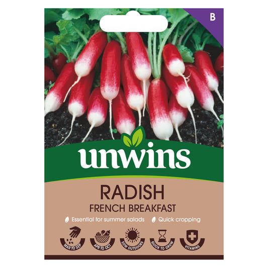 Unwins Radish French Breakfast Seeds front of pack