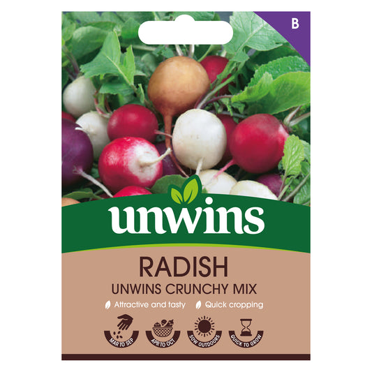 Unwins Radish - Unwins Crunchy Mix Seeds front pack