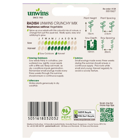 Unwins Radish - Unwins Crunchy Mix Seeds