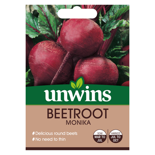 Unwins Round Beetroot Monika Seeds front of pack