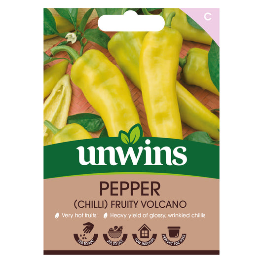 Unwins Chilli Pepper Fruity Volcano Seeds front of pack