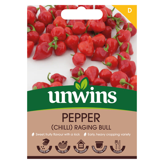 Unwins Chilli Pepper Raging Bull Seeds
