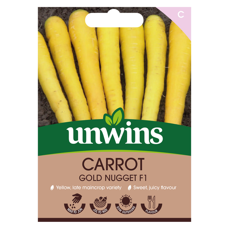 Unwins Carrot Gold Nugget F1 Seeds