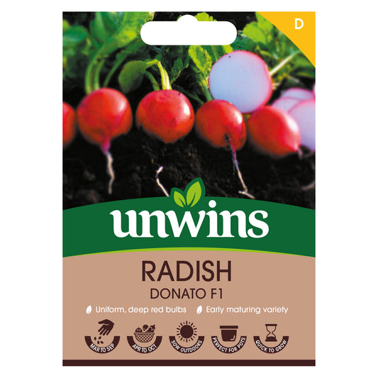 Unwins Radish Donato F1 Seeds front of pack