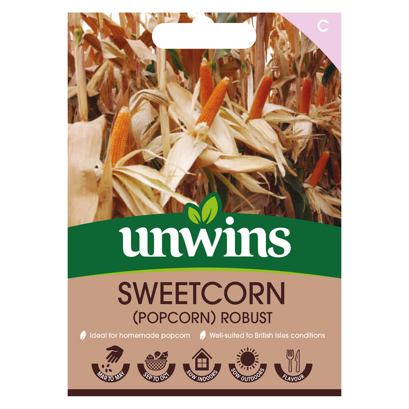 Unwins Popcorn Sweetcorn Robust Seeds