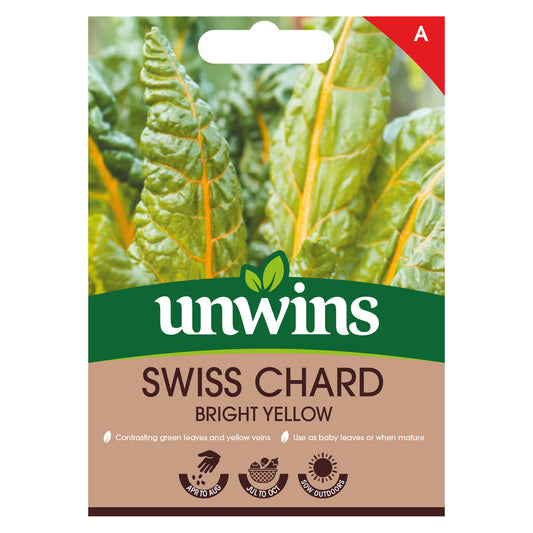 Unwins Swiss Chard Bright Yellow Seeds front of pack
