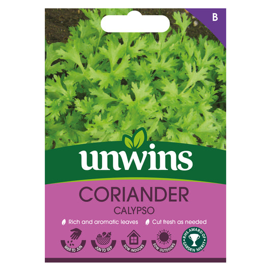 Unwins Coriander Calypso Seeds front