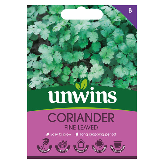 Unwins Coriander Fine Leaved Seeds front